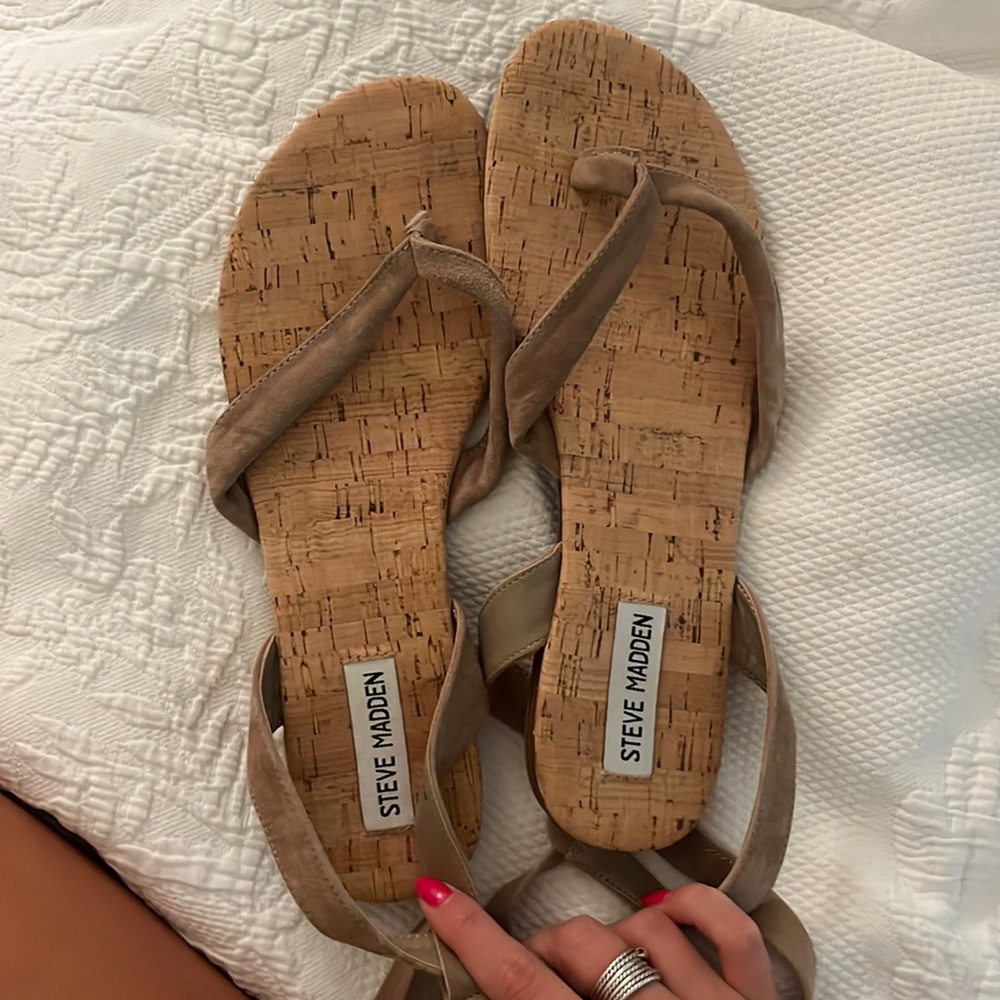 Steve Madden. Cork and suede
